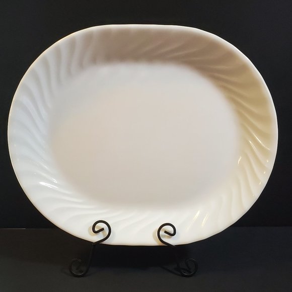 Corelle Other - Corelle White Swirl Enhancements Serving Platter